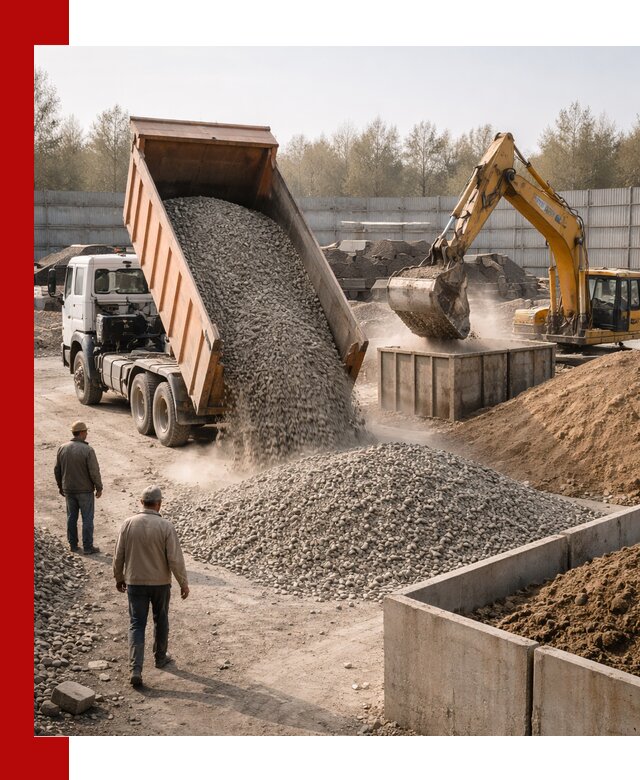 Доставка нерудных материалов с погрузкой и разгрузкой в Качканаре