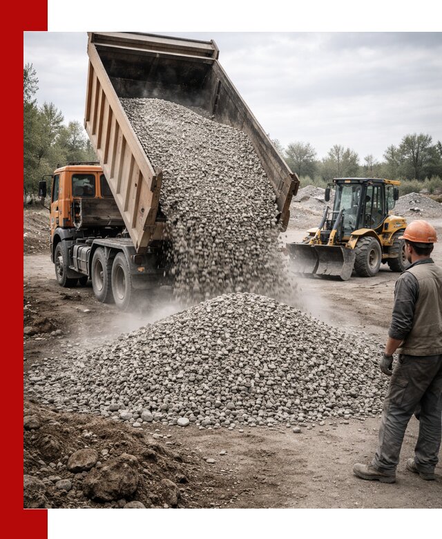 Доставка щебня в Качканаре крупными и мелкими фракциями