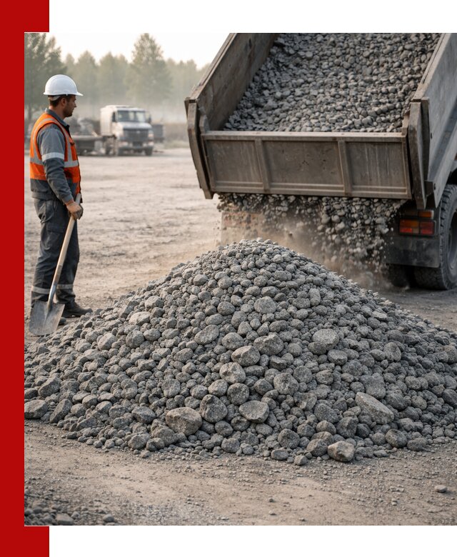 Гранитный щебень фракции 100–201 для строительства в Качканаре