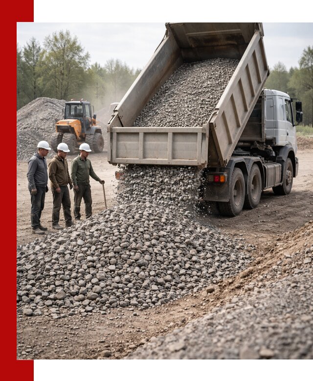 Доставка гравийного щебня фракции 70-120 в Качканаре