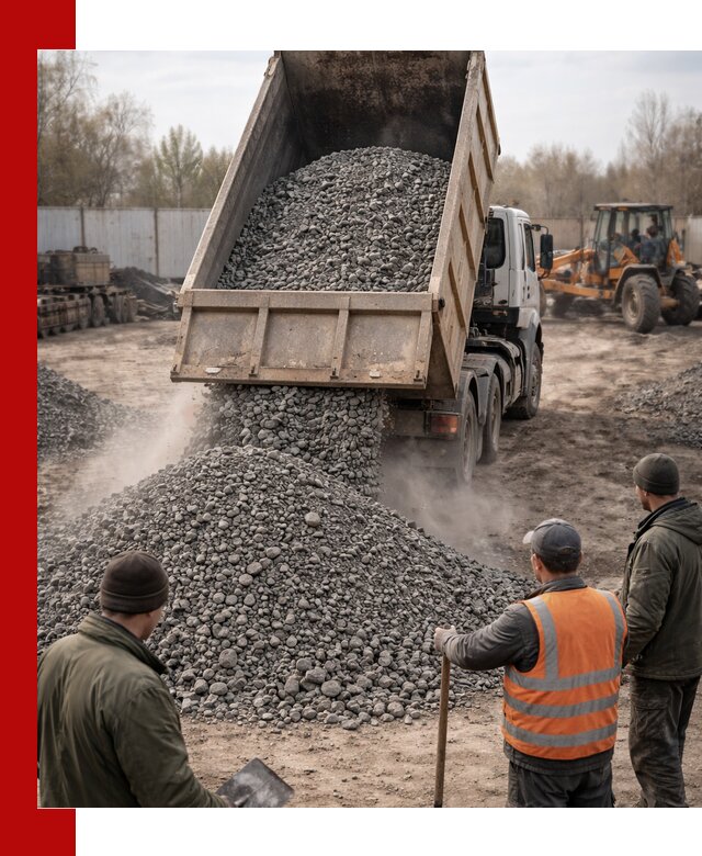 Доставка шлакового щебня в удобные сроки по выгодной цене в Качканаре