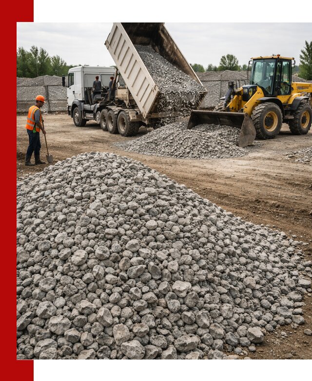 Доставка бетонного щебня фракции 40-70 в Качканаре