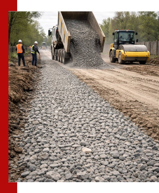 Доставка щебня для отсыпки дорог в Качканаре высокого качества