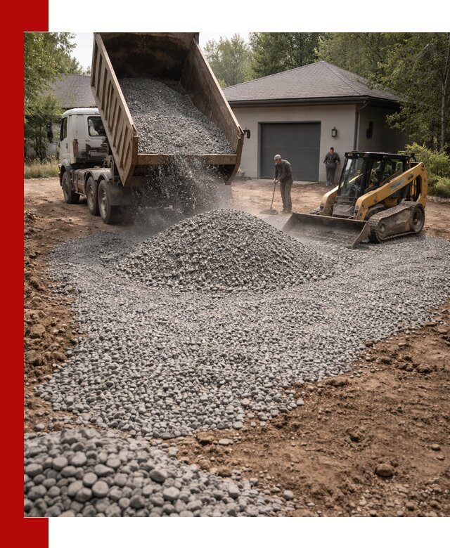 Щебень для парковки в Качканаре: доставка и укладка качественного материала