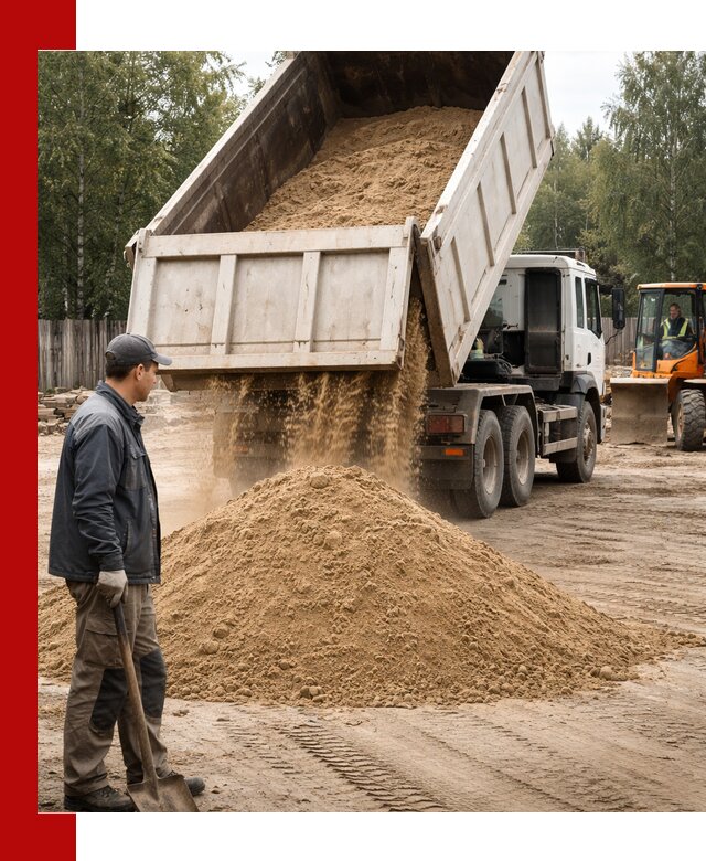 Доставка и продажа песка с разгрузкой в Качканаре