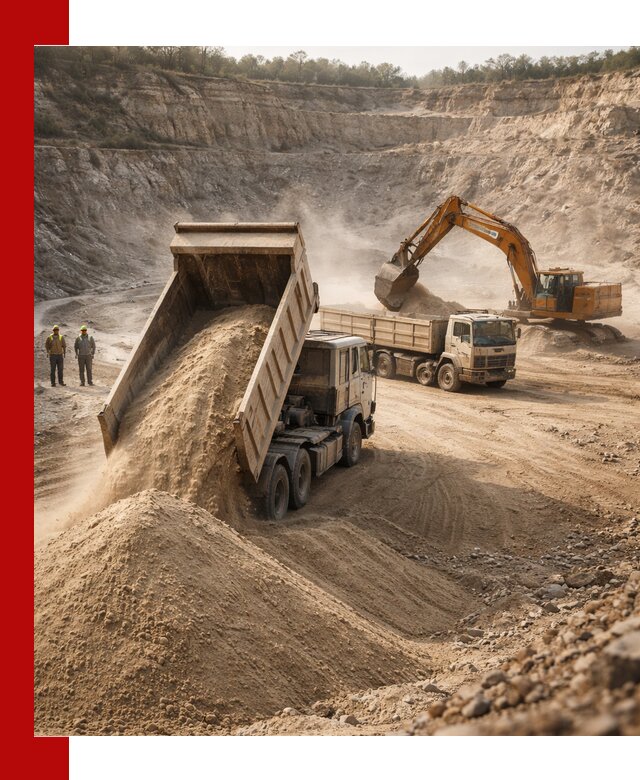 Карьерный песок навалом с доставкой в Качканаре