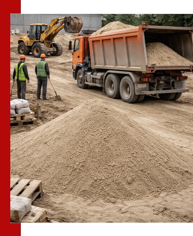 Доставка и продажа мытого речного песка в Качканаре