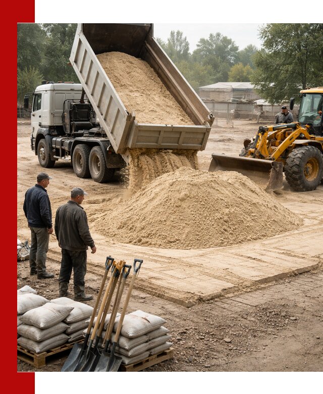 Доставка мытого песка в Качканаре с самосвалами по выгодной цене