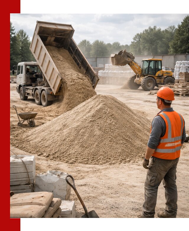 Доставка строительного песка с самосвалом в Качканаре