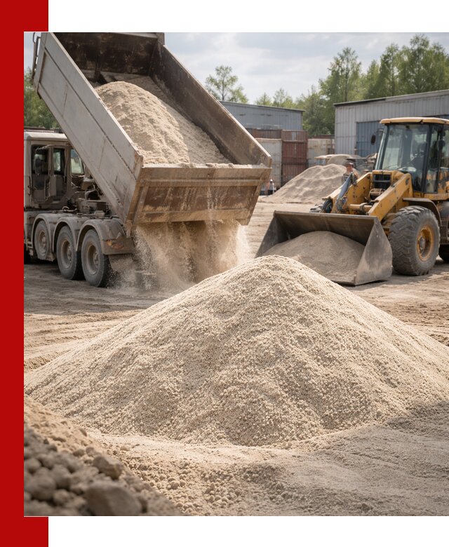 Кварцевый песок с доставкой в Качканаре для строительных работ