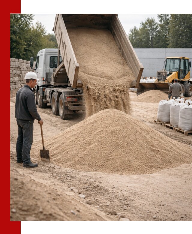 Кварцевый песок фракция 0–3 мм с доставкой в Качканаре