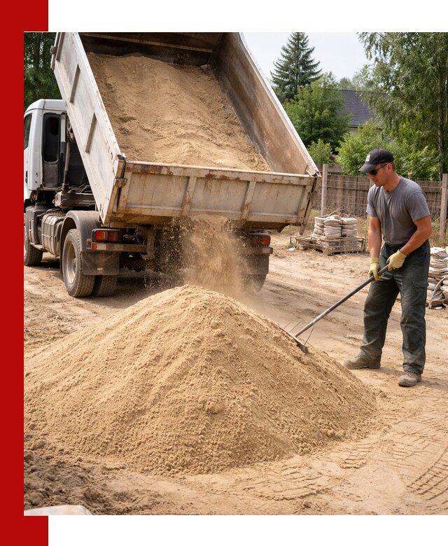 Доставка сухого песка самосвалами в Качканаре