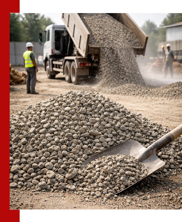 Доставка гравия фракции 20-40 в Качканаре с самосвалами