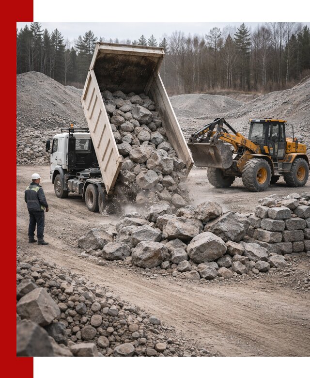 Доставка и продажа бутового гранитного камня в Качканаре