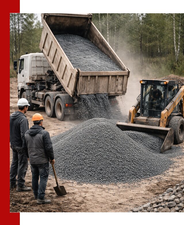 Гранитный отсев 0-5 с доставкой и разгрузкой в Качканаре