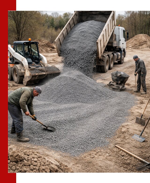 Отсев для подсыпки в Качканаре — доставка и подсыпка на участок