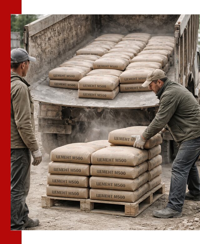 Цемент М500 с доставкой самосвалом в Качканаре