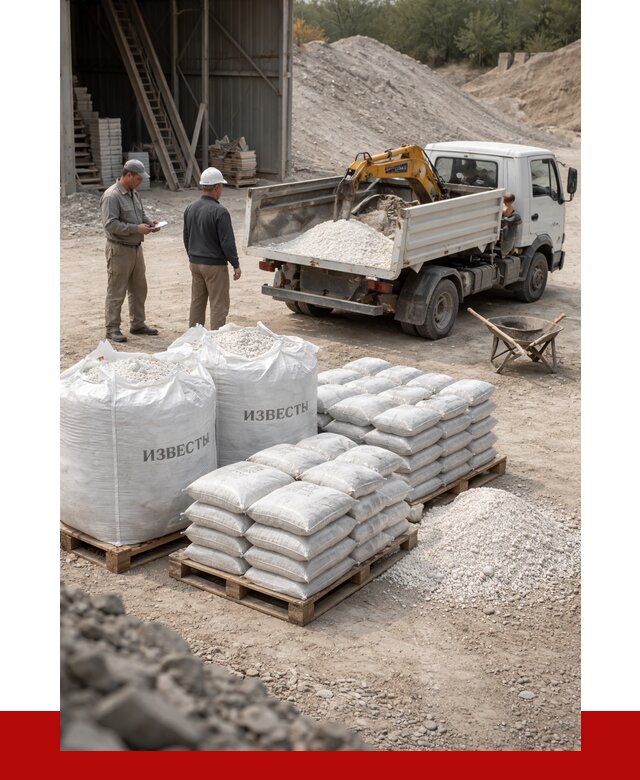 Известь строительная в Качканаре с доставкой от 4306 р. | ПРОНЕРУДКчк
