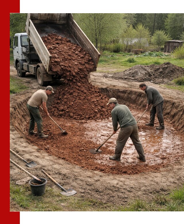 Купить качественную глину для пруда в Качканаре