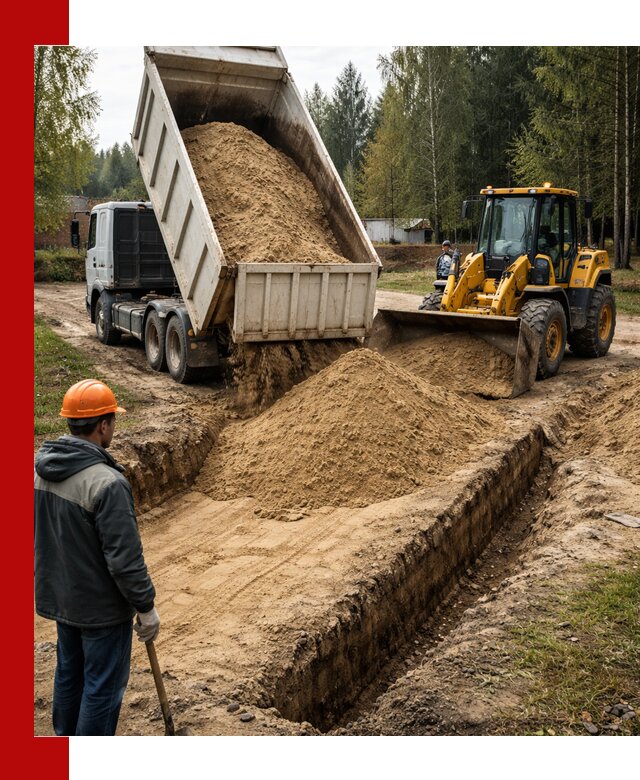Доставка песчаного грунта в Качканаре для строительных работ