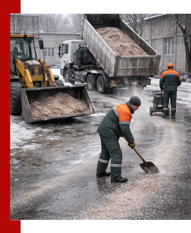 Реагент против гололеда с доставкой и нанесением в Качканаре