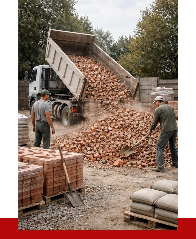 Бой кирпича в Качканаре с доставкой от 4306 руб/куб | ПРОНЕРУДКчк