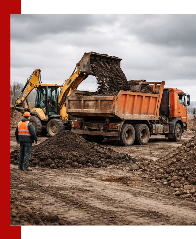 Вывоз грунта и строительного мусора в Качканаре грузовыми самосвалами