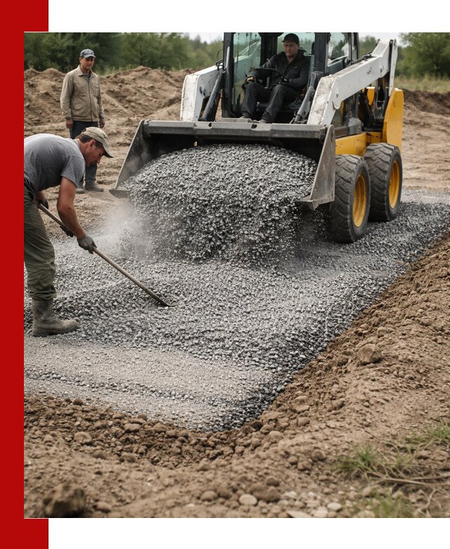 Устройство щебеночной подушки в Качканаре для дорог и фундаментов